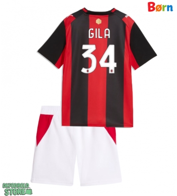 AC Milan Mario Gila #34 Replika Babytøj Hjemmebanesæt Børn 2026-27 Kortærmet (+ Korte bukser)